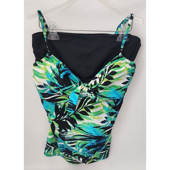 Swim suits for all 2 Pc Blue & Green Tropical Women's Swimsuit - Picture 1 of 7